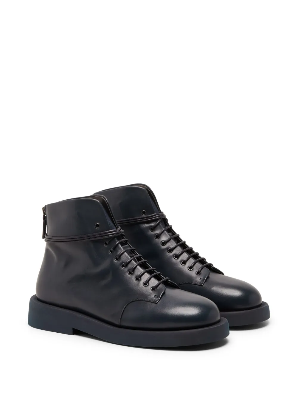 Shop Marsèll Gommello Leather Ankle Boot In Black