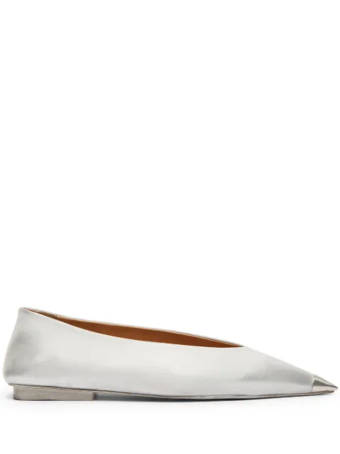 Marsèll ballerines en cuir à bout pointu