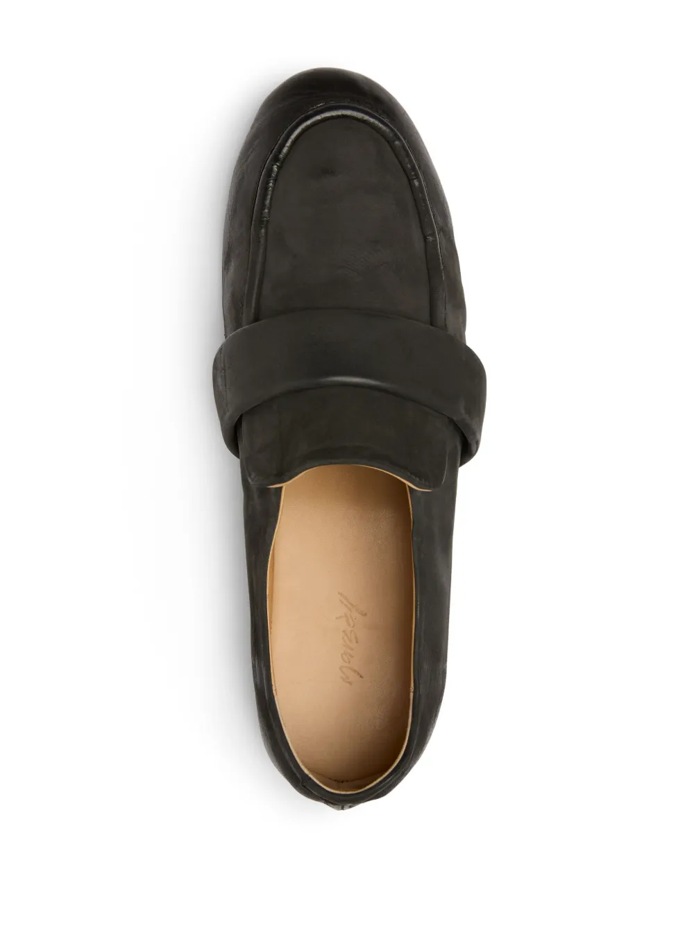 Shop Marsèll Round-toe Leather Loafers In Black