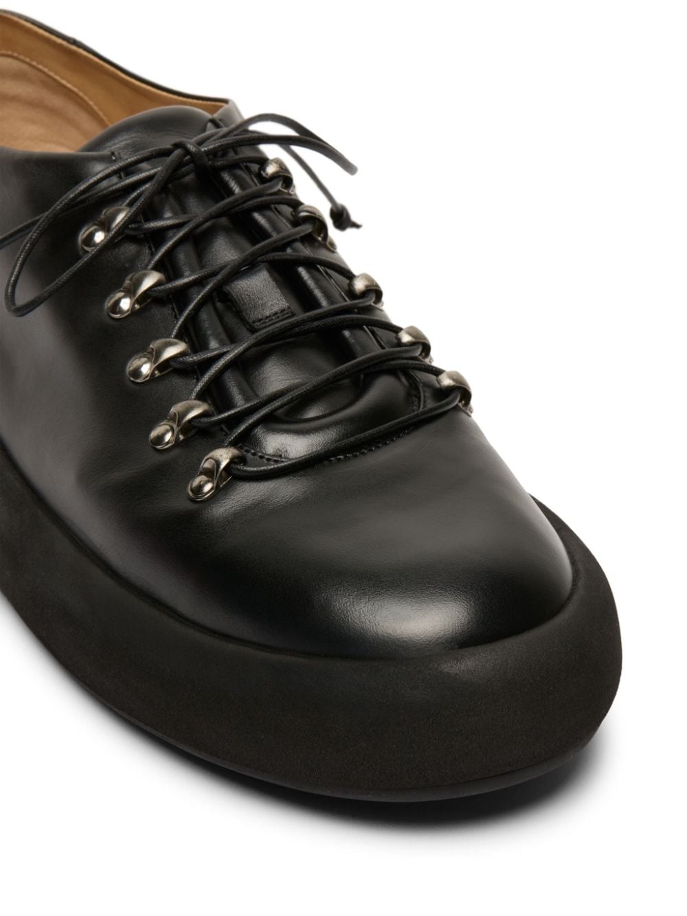 Shop Marsèll Chunky Leather Derby Shoes In Black