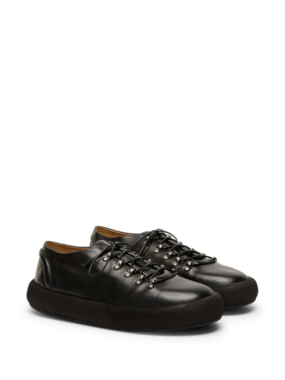 Shop Marsèll Chunky Leather Derby Shoes In Black