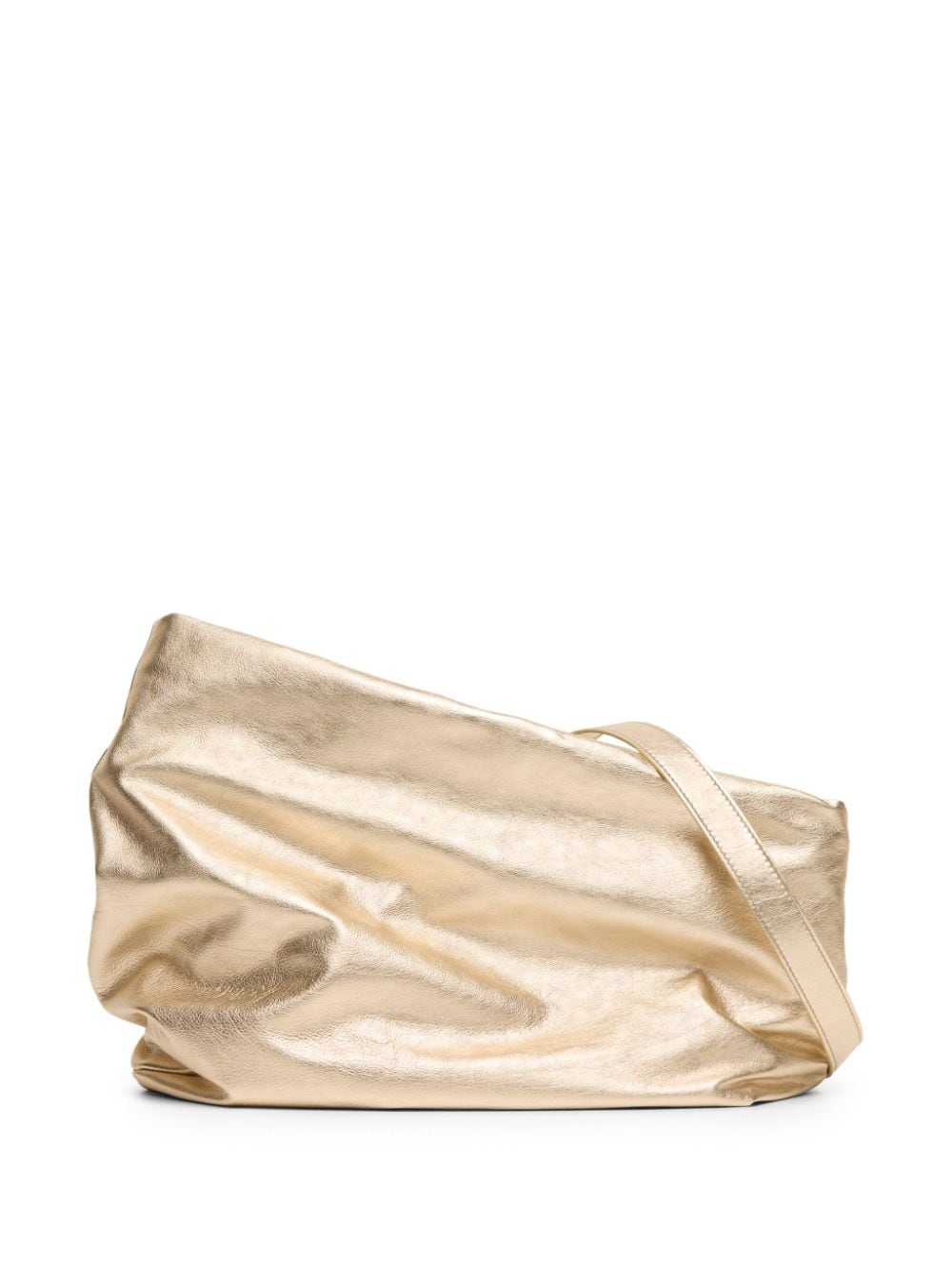 Shop Marsèll Fantasmino Asymmetric Leather Clutch In Gold