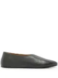 Marsèll Coltellaccio leather ballerina shoes - Black