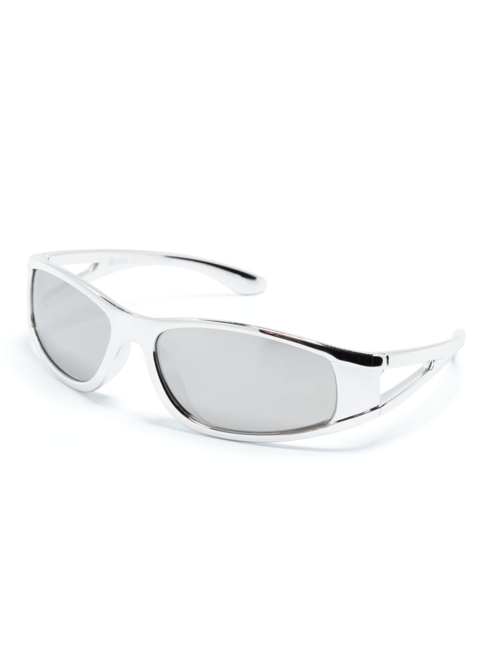Molo Soso zonnebril met ovalen montuur - Zilver