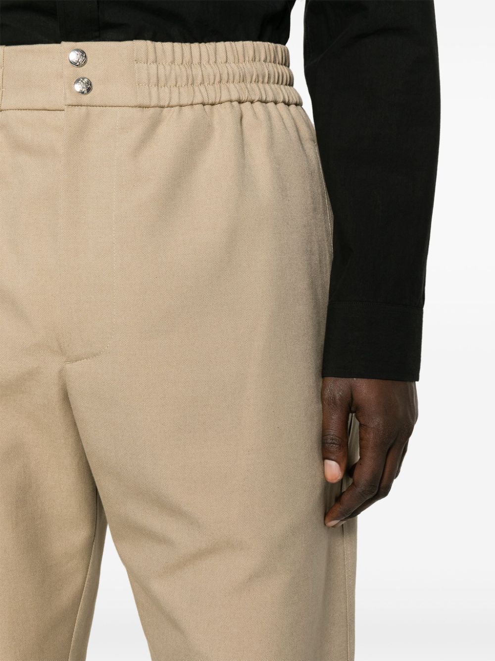 Shop Alexander Mcqueen Cotton Cargo Pants In Nude