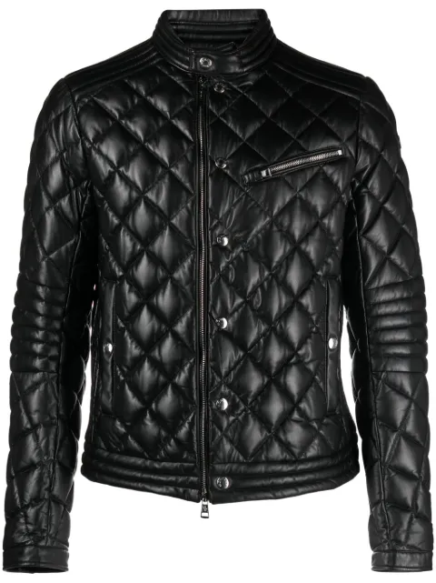 Moncler Zancara diamond-quilted leather jacket