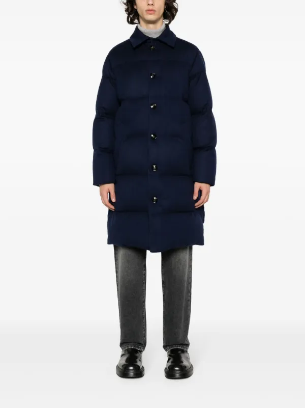 Kiton パデッド コート | ブルー | FARFETCH JP