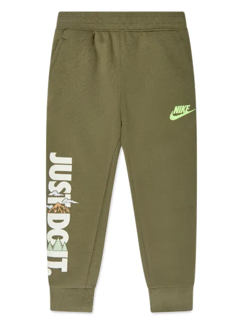 Nike Kids logo-print jersey track pants