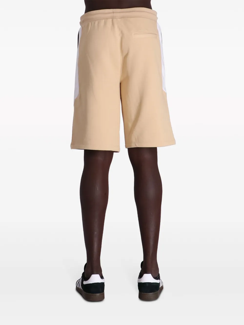 Karl Lagerfeld Shorts met logopatch en trekkoord Beige