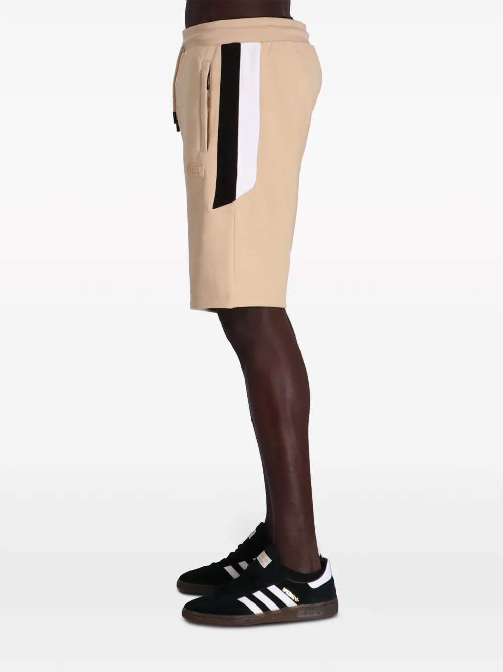 Karl Lagerfeld Shorts met logopatch en trekkoord Beige