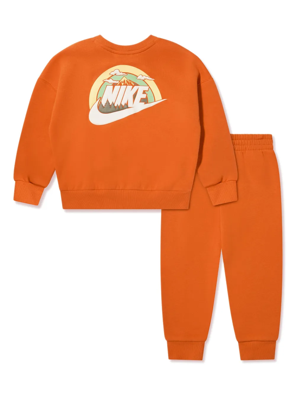 Nike Kids Jersey trainingspak met logoprint Oranje