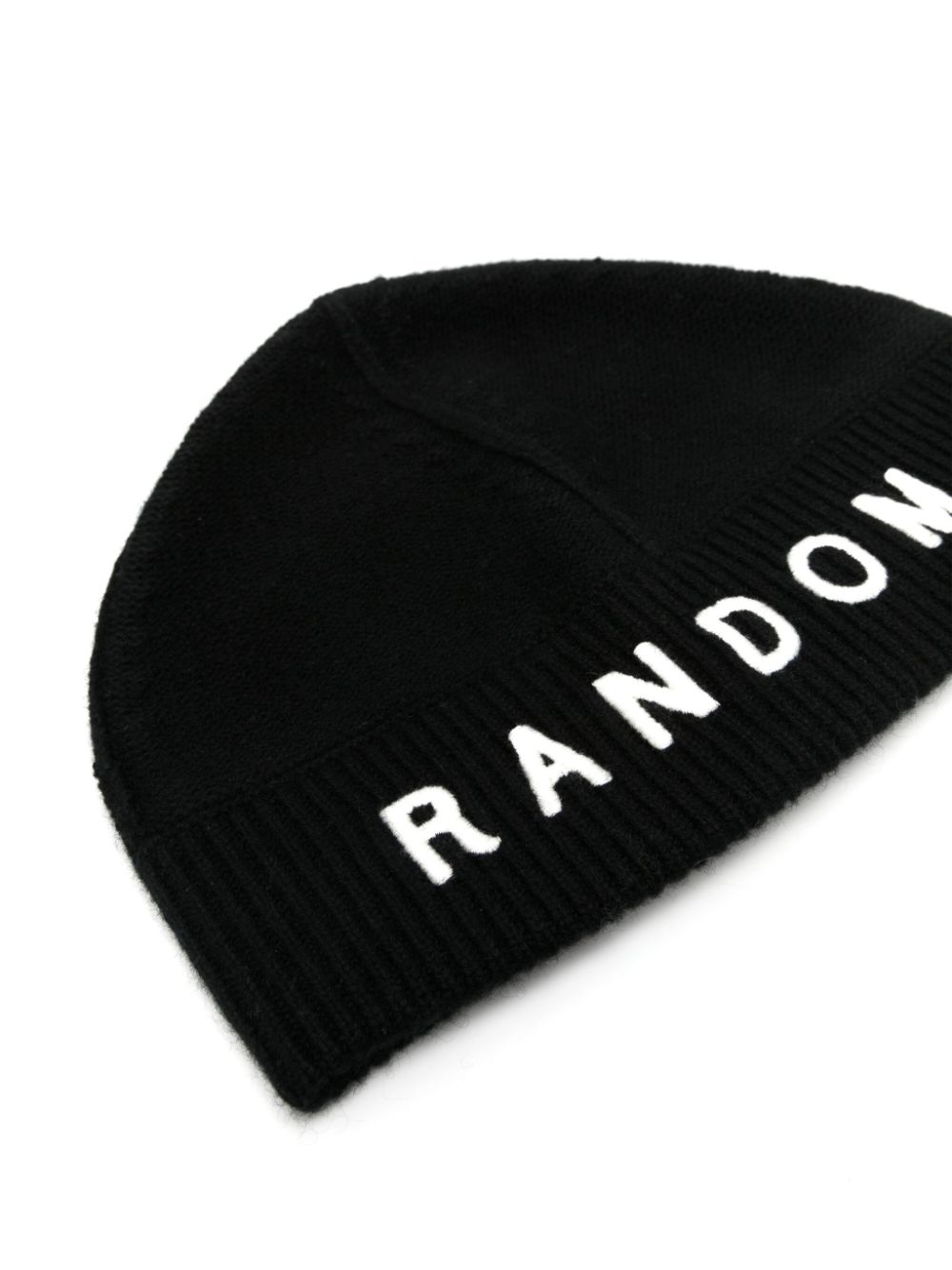 Random Identities logo-embroidered wool blend beanie - Zwart