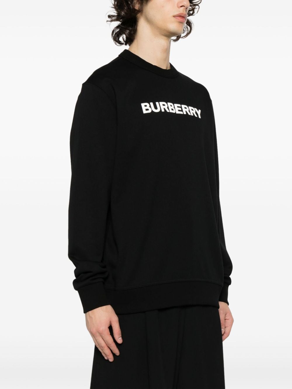 Burberry Sweater met logoprint Zwart