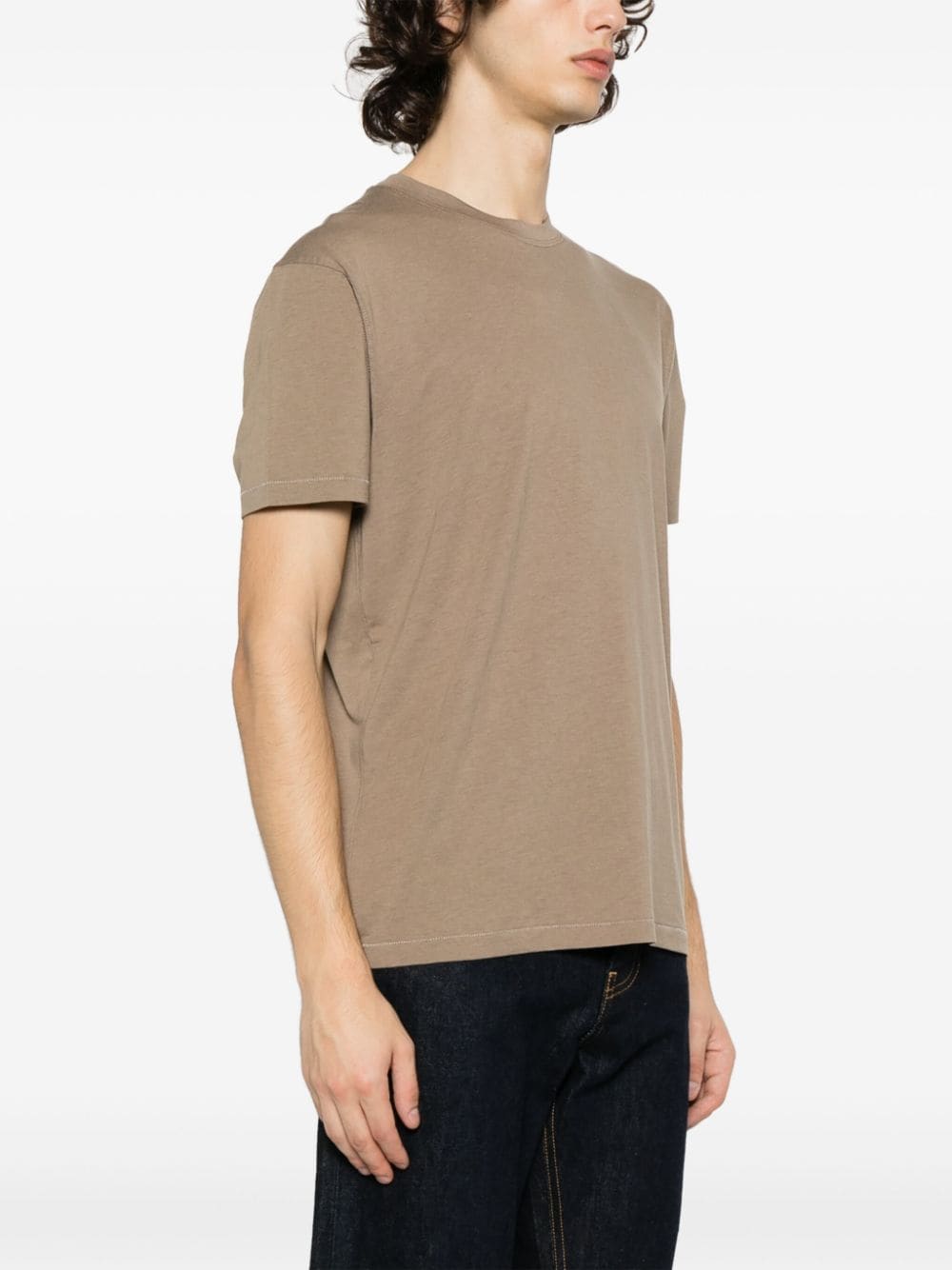 Shop Tom Ford Heathered Jersey T-shirt In Green