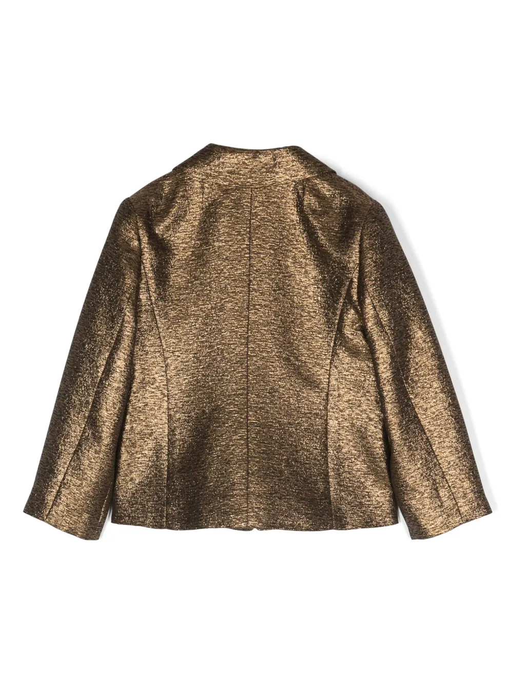 Balmain Kids double-breasted metallic blazer - Goud