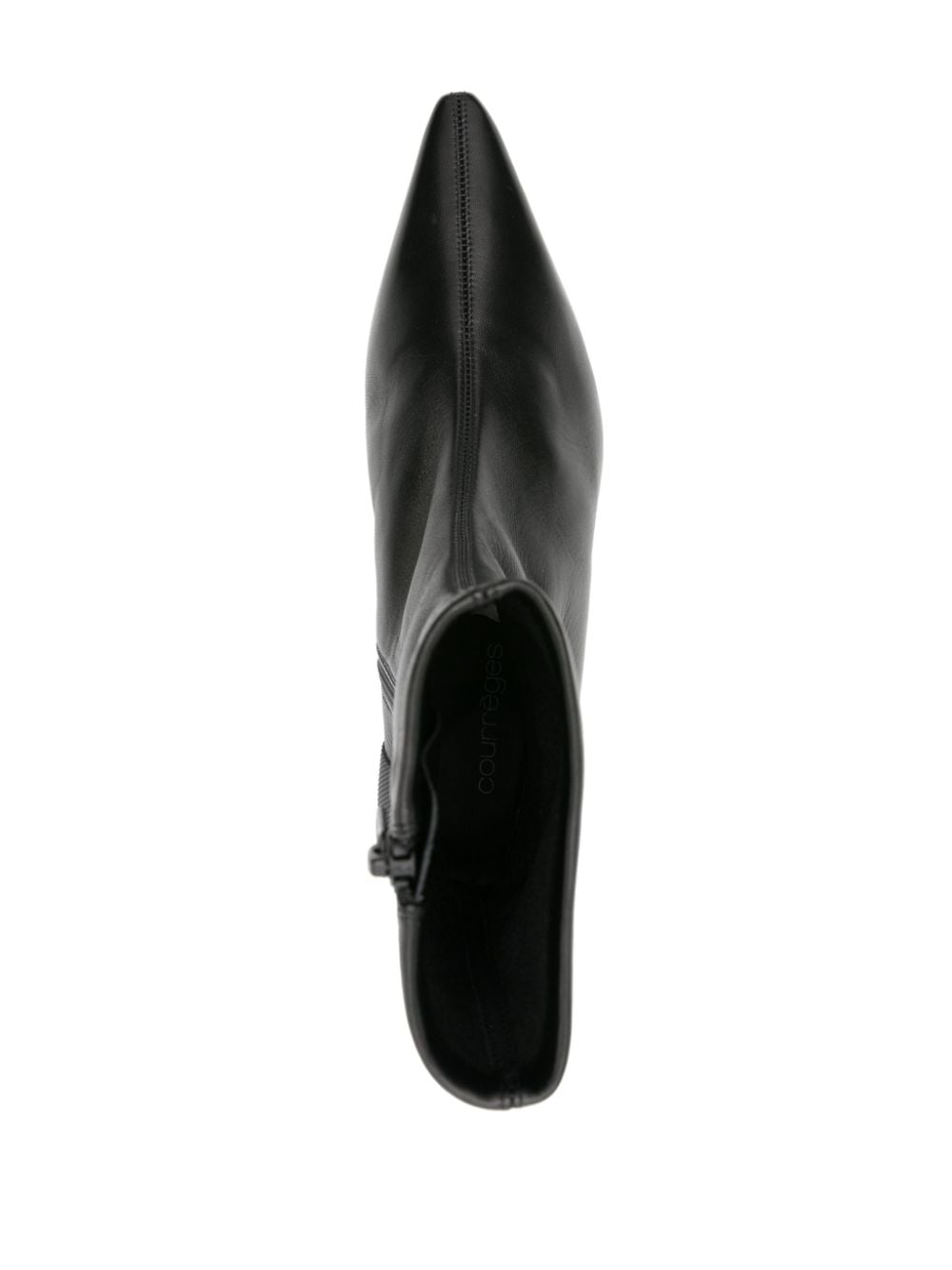 Shop Courrèges Scuba 45mm Leather Boots In Black