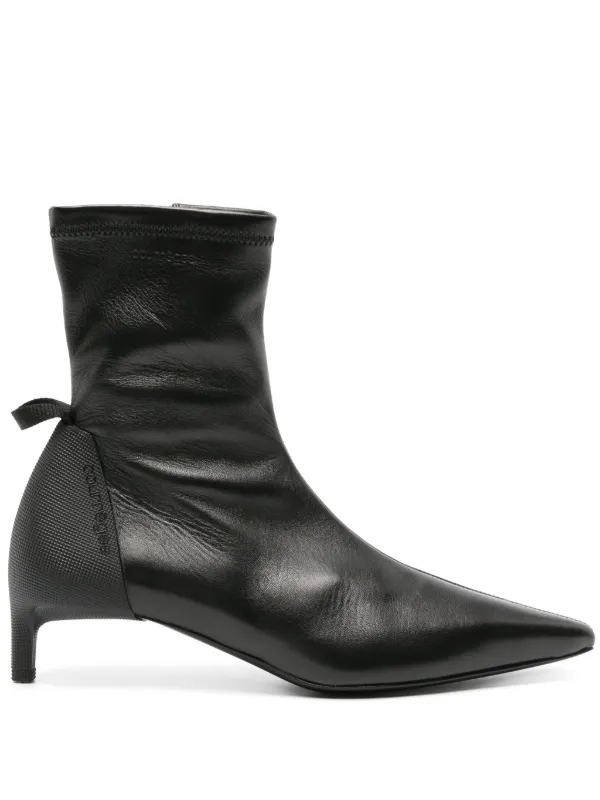 Courrèges Scuba 45mm Leather Boots in Black