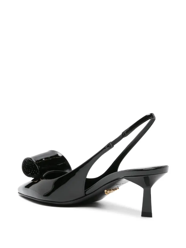 PRADA スリングバックパンプスサンダル 黒 Prada Kate 85mm スリングバック パンプス | ブラック | FARFETCH JP