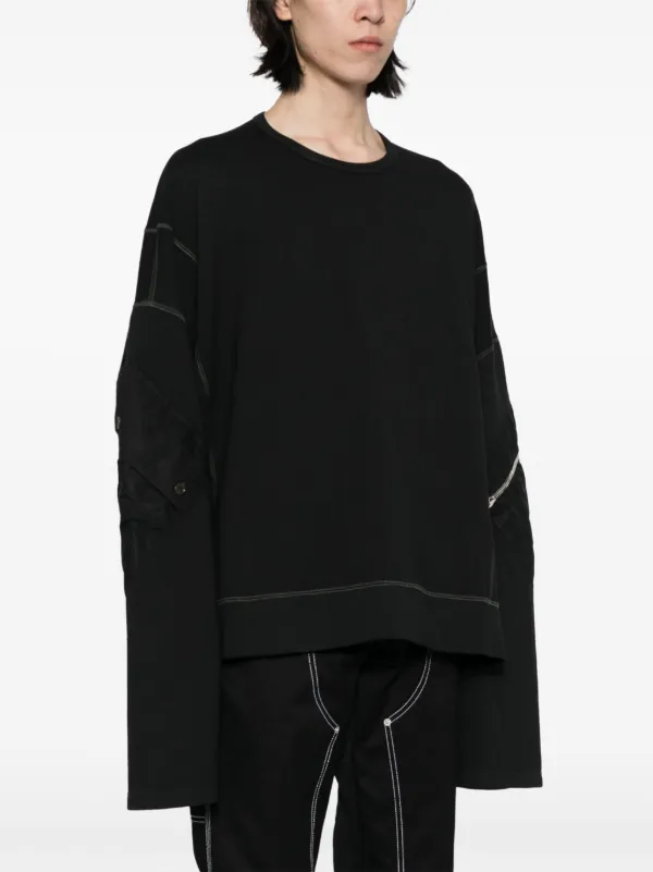 【関税込み】NICOLAS ANDREAS TARALIS スウェットシャツ Nicolas Andreas Taralis Oversized Cotton Sweatshirt | Black