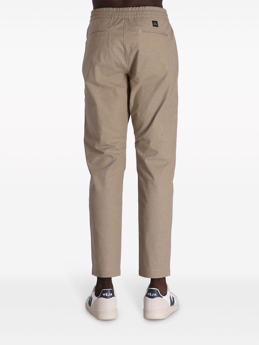 Shop Ps By Paul Smith Tapered-leg Drawstring Track Pants In Neutrals