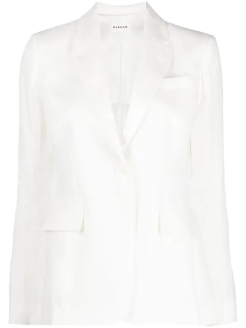 P.A.R.O.S.H. linen single-breasted blazer