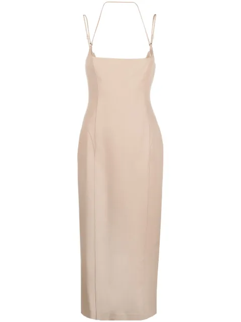 The Attico panelled virgin-wool dress
