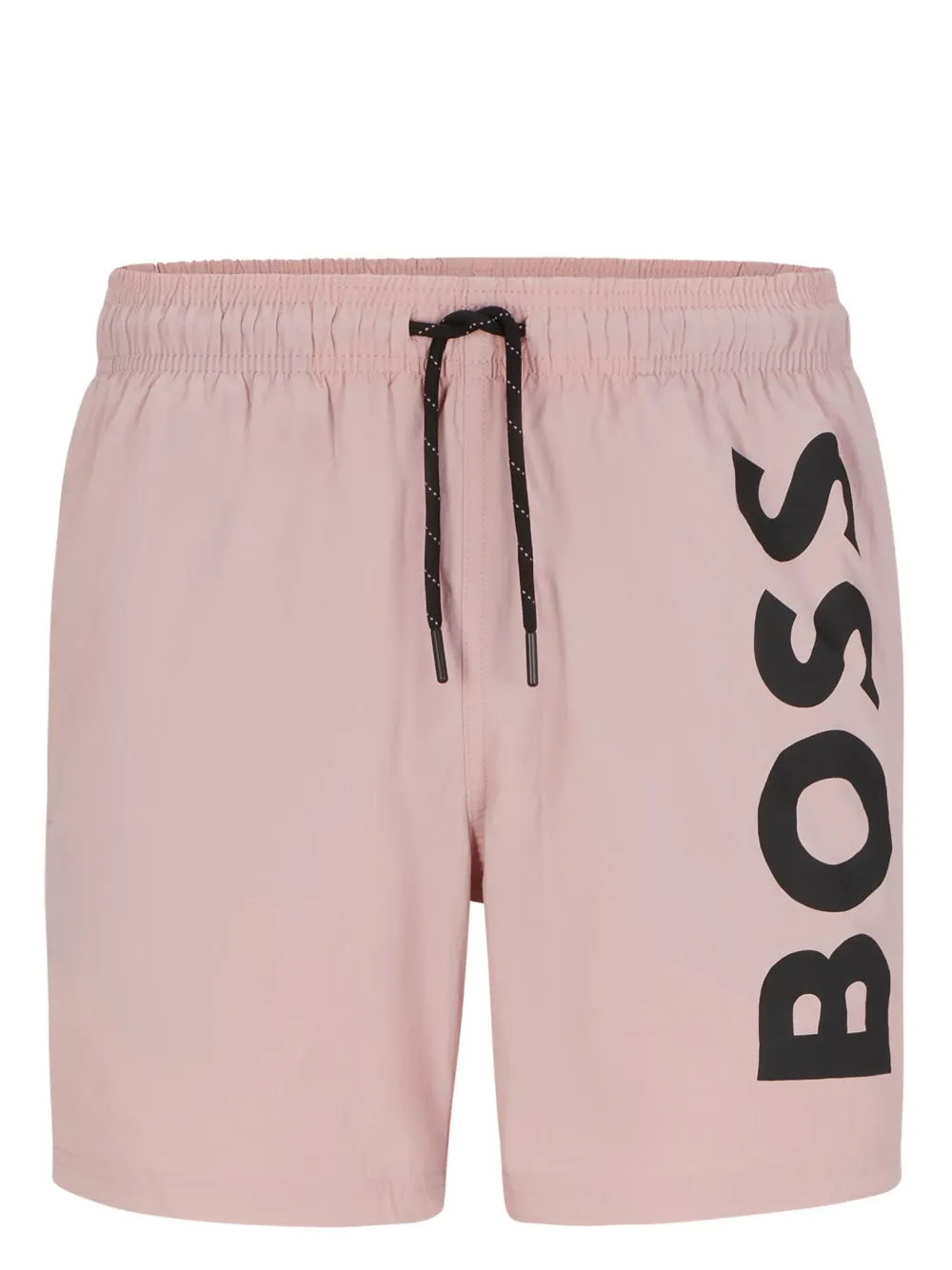 Hugo Boss Quick-dry Swim Shorts With Large Logo Print In Pink