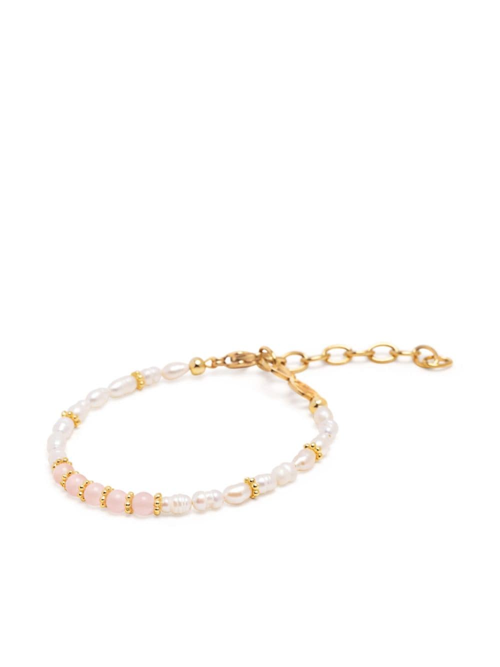 Shop Nialaya Jewelry Baroque Pearl-opal Beaded Bracelet In Pink