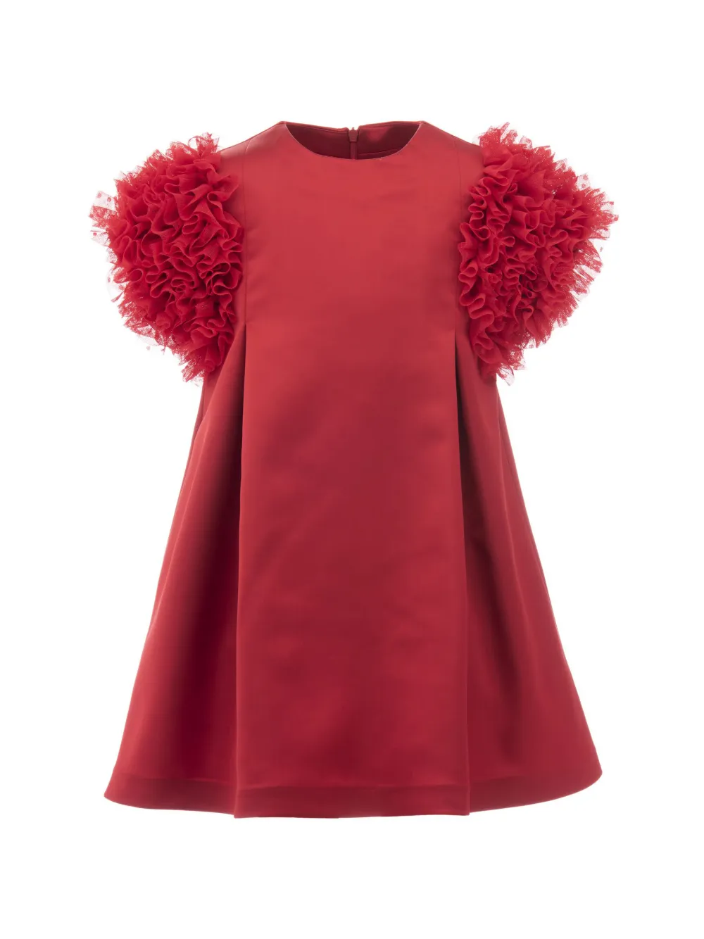 Tulleen Abito con ruches - Rosso