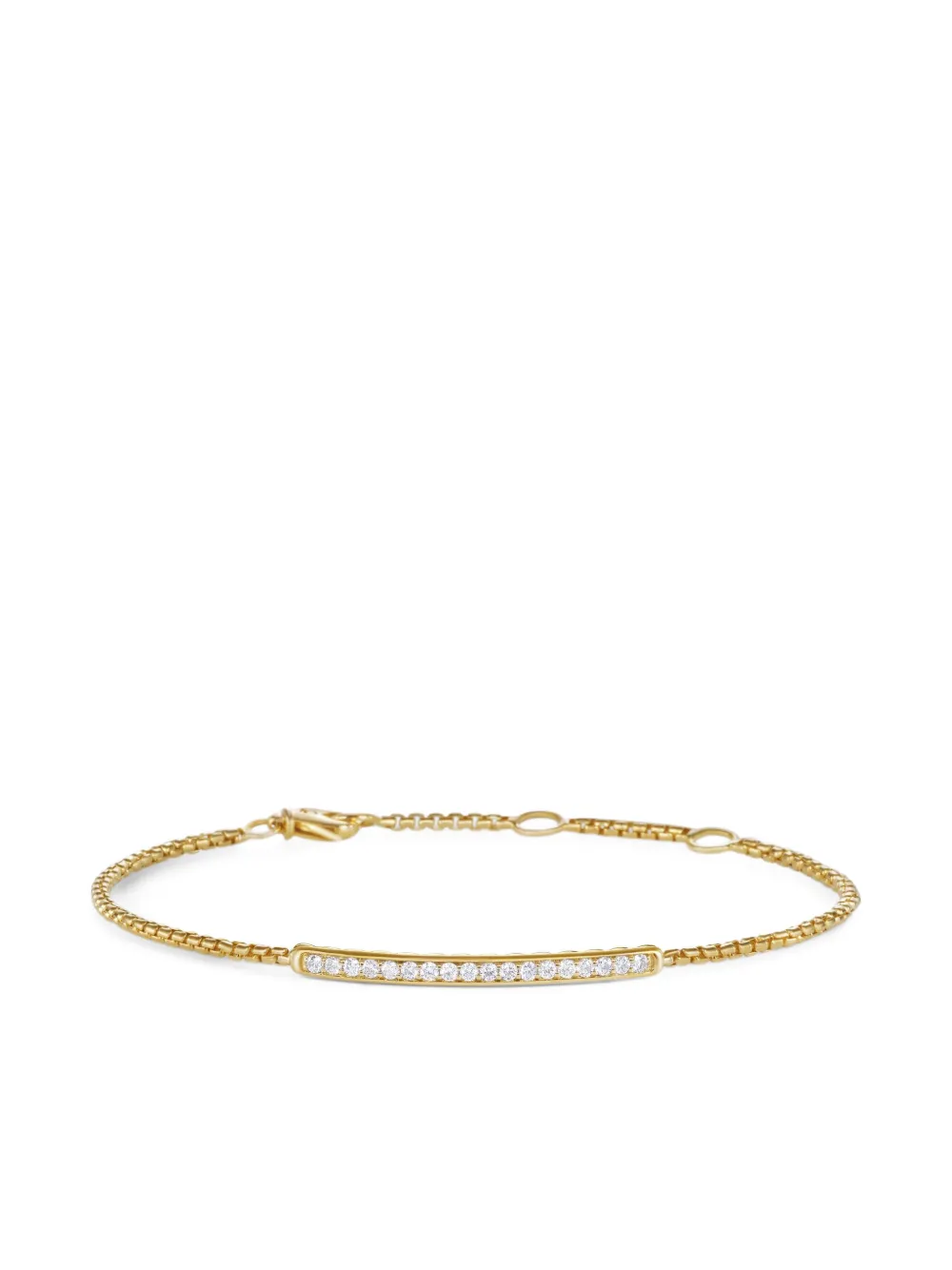 David Yurman Petite Pavé Bar ダイヤモンド ブレスレット 1.7mm 18Kイエローゴールド - ゴールドトーン David Yurman Petite Pavé Bar ダイヤモンド ブレスレット 1.7mm 18Kイエローゴールド - ゴールドトーン