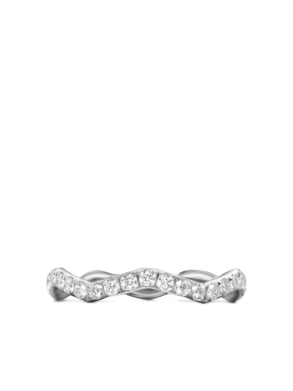 David Yurman Zig Zag Stax ダイヤモンド リング 2mm スターリングシルバー | シルバートーン | Image 1