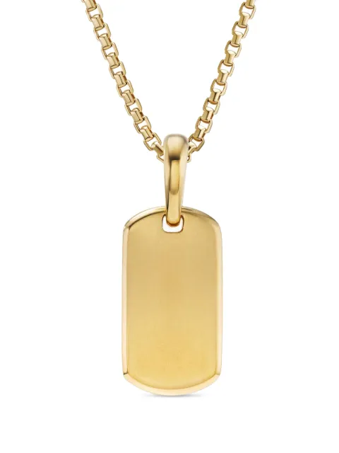 David Yurman 18kt yellow gold Chevron tag (21mm)