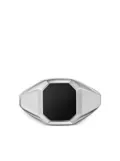 David Yurman sterling silver Streamline onyx signet ring (14mm)