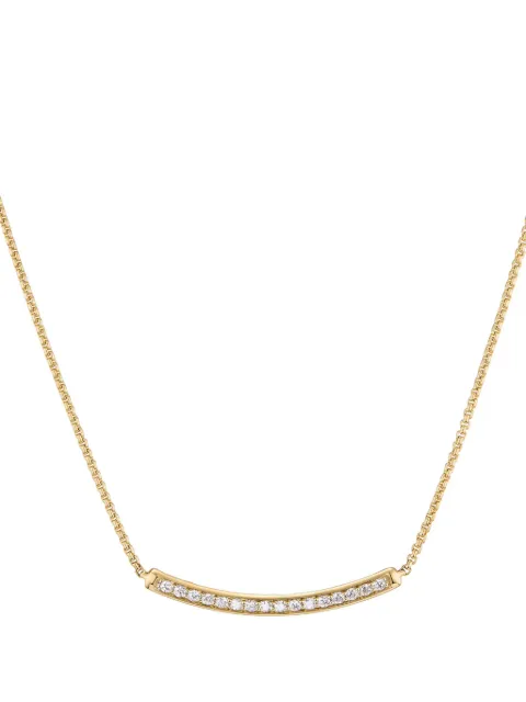 David Yurman collier Petite Pavé Bar en or 18ct 