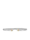 David Yurman 14kt yellow gold and sterling silver Cable Flex bracelet (4mm)