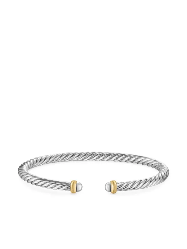 David Yurman 14kt Yellow Gold And Sterling Silver Cable Flex