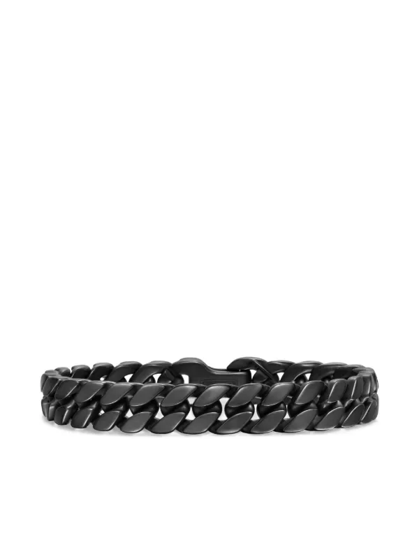 David Yurman Curb Chain Titanium Bracelet Black