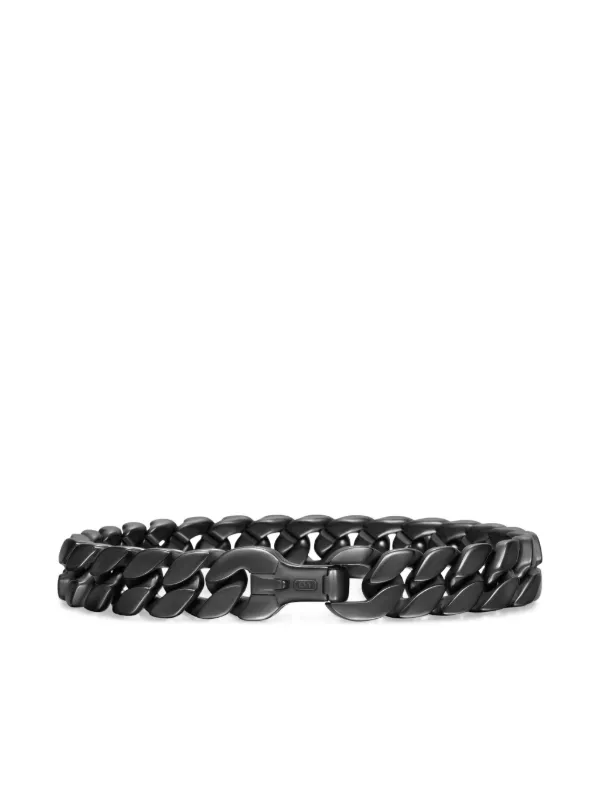David Yurman Curb Chain Titanium Bracelet Black