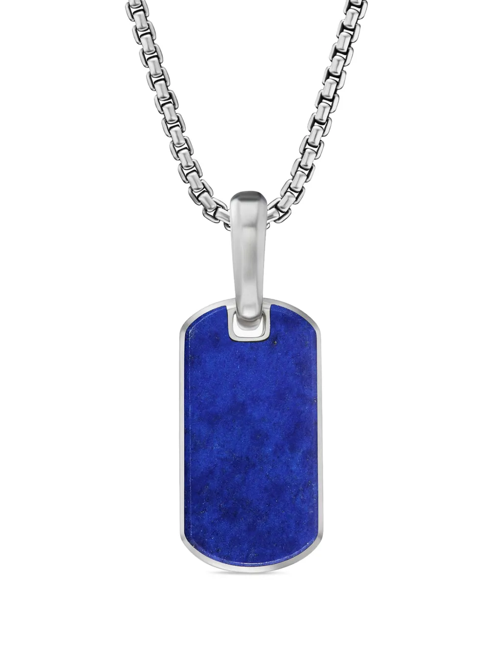 David Yurman sterling silver Chevron lapis lazuli tag (21mm) | Blue | Image 1