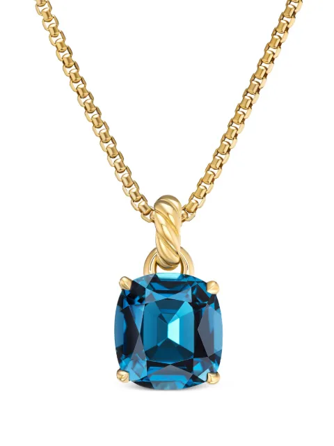 David Yurman 18kt yellow gold Marbella topaz pendant (12mm)