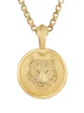 David Yurman 18kt yellow gold Petrvs Wolf amulet (30.6mm)