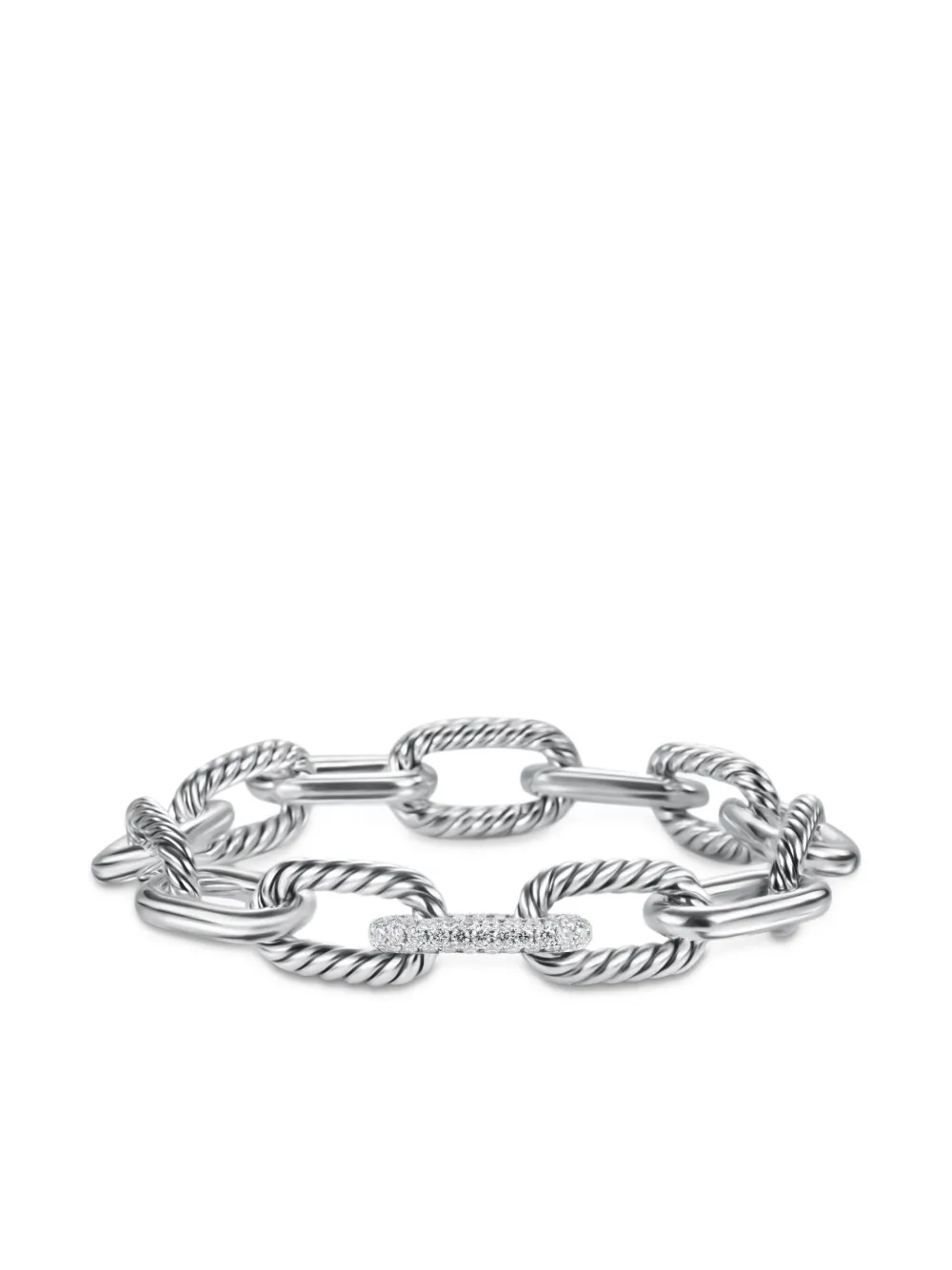 David Yurman DY Madison ダイヤモンド ブレスレット 11mm スターリングシルバー - シルバートーン David Yurman DY Madison ダイヤモンド ブレスレット 11mm スターリングシルバー - シルバートーン