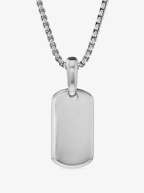 David Yurman sterling silver Chevron tag (21mm)