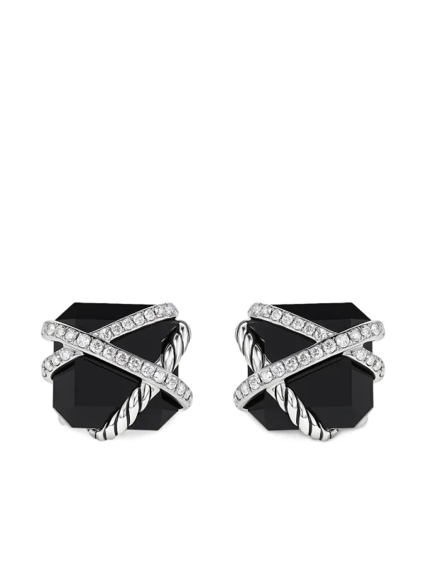 最終価格】DAVID YURMAN シルバー ブラックダイヤモンド ピアス