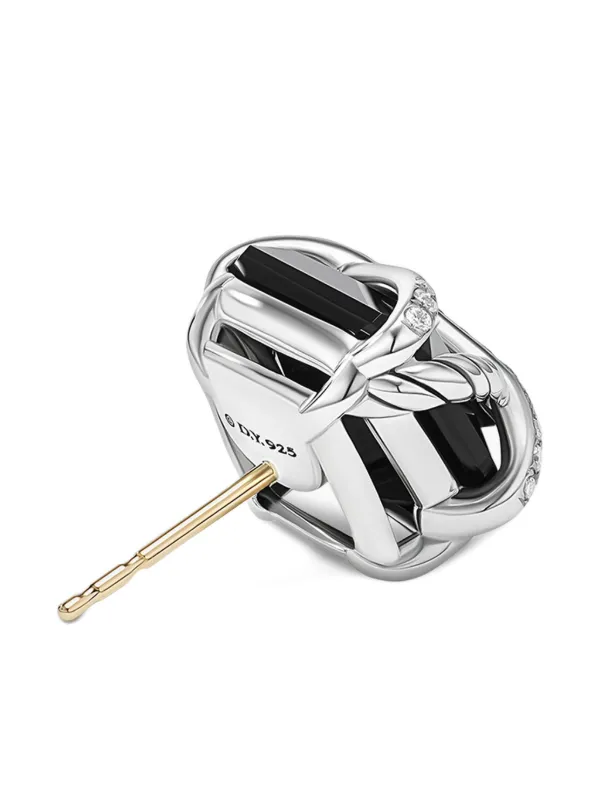 【最終価格】DAVID YURMAN シルバー ブラックダイヤモンド ピアス 最終価格】DAVID YURMAN シルバー ブラックダイヤモンド ピアス