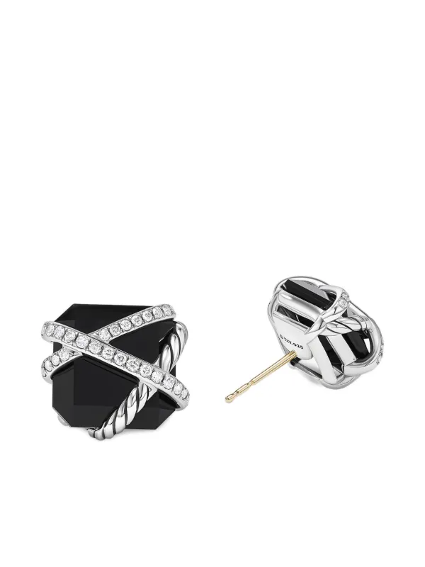 David Yurman Cable Wrap ダイヤモンド ピアス 12mm
