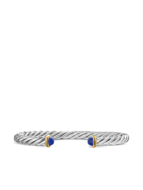 David Yurman 14kt Yellow Gold and Sterling Silver Cable Cuff Bracelet (6mm)