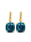 David Yurman 18kt yellow gold Marbella blue topaz drop earrings