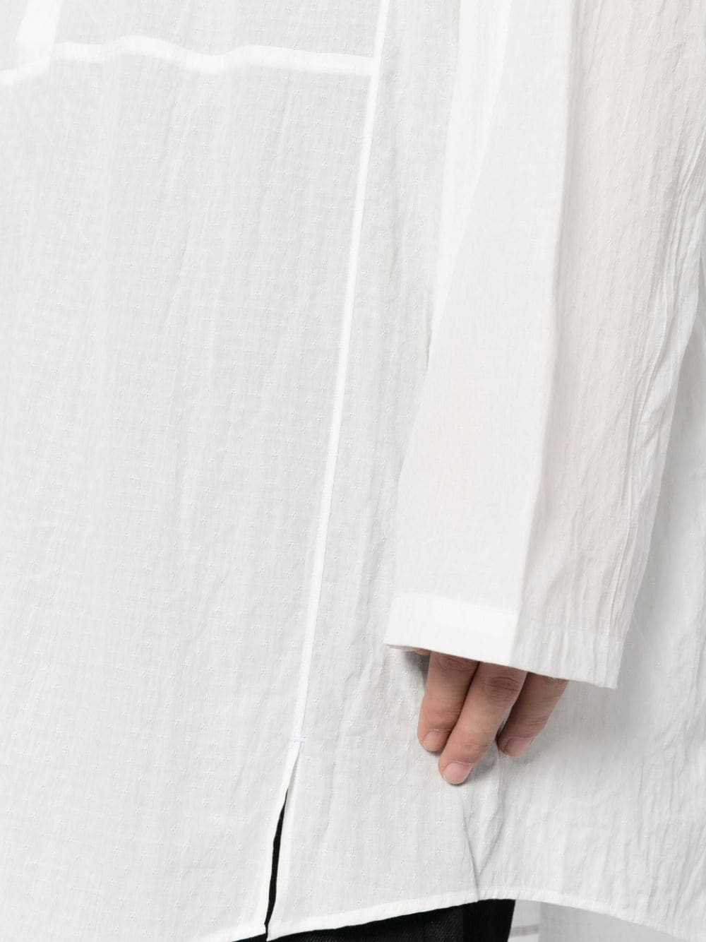 Shop Nicolas Andreas Taralis Long-sleeve Cotton Shirt In White