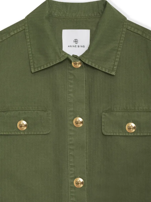 ANINE BING Corey Military Jacket | Green | FARFETCH